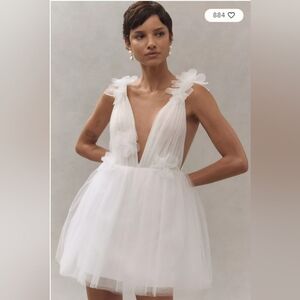 Katie May Cassia Mini Tulle Plunge Dress